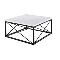 Skyler White Marble Top Square Cocktail Table