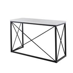 Skyler White Marble Top Rectangle Sofa Table