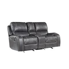 Keily Gray Manual Console Loveseat