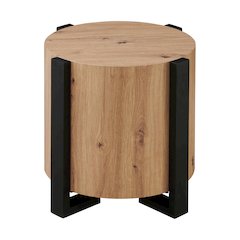 Darcie Faux Wood Round End Table