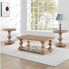 Dory 3-Piece Round End Table Set, Sand