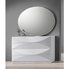 Dresser Accent Mirror, Gloss White