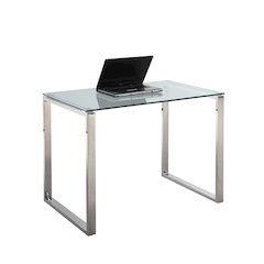 Contemporary Small Desk with Glass Top