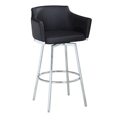 Modern Club Bar Stool W/ Memory Swivel