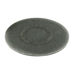 24” Round Gray Crackled Glass Lazy Susan