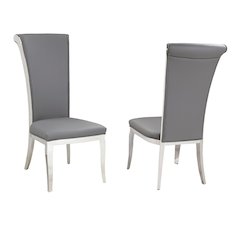 Contemporary Tall Roll Back Side Chair - 2 Per Box