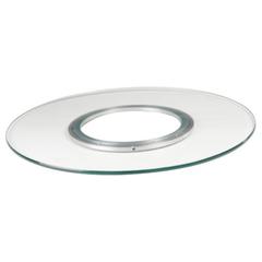 24” Round Clear Glass Lazy Susan