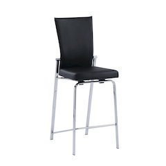 Contemporary Motion Back Counter Stool with Chrome Frame