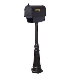 Curbside Mailbox with Newspaper Tube and Tacoma Mailbox with Direct Burial Kit