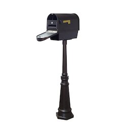 Classic Curbside Mailbox with Newspaper Tube with Direct Burial Kit