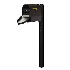 Curbside Mailbox with Newspaper Tube, Locking Insert and Wellington Mailbox Post