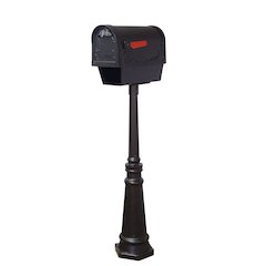 Floral Curbside Mailbox with Newspaper Tube and Tacoma Mailbox