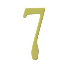 2 inch Brass Self Adhesive Address Number.  Number: 7