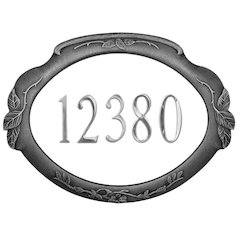 Floral Address Plaque
