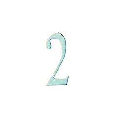 2 inch Stainless Steel Self Adhesive Address Number.  Number: 2