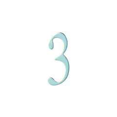 2 inch Stainless Steel Self Adhesive Address Number.  Number: 3