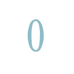 3 inch Stainless Steel Self Adhesive Address Number.  Number: 0