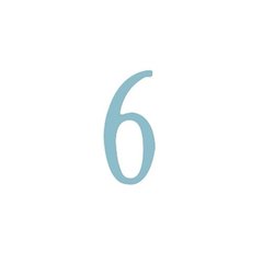 3 inch Stainless Steel Self Adhesive Address Number.  Number: 6