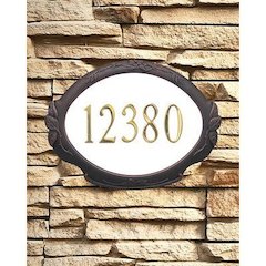 Floral Address Plaque