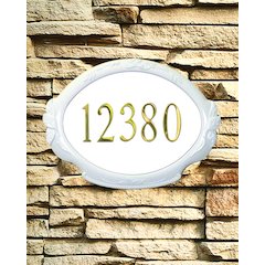Floral Address Plaque