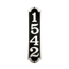 Hampton Cast Aluminum Address Plaque with Brushed Aluminum Numbers