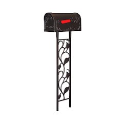 Hummingbird Curbside Mailbox with Floral Mailbox Post