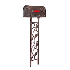 Hummingbird Curbside Mailbox with Floral Mailbox Post