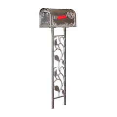Hummingbird Curbside Mailbox with Floral Mailbox Post