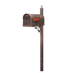 Hummingbird Curbside Mailbox with Albion Mailbox Post