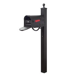 Hummingbird Curbside Mailbox with Locking Insert and Springfield Mailbox Post