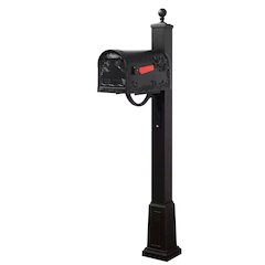 Hummingbird Curbside Mailbox and Springfield Mailbox Post with Base