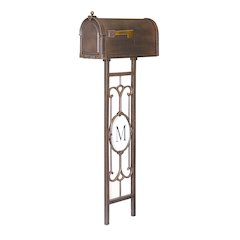 Berkshire Curbside Mailbox with Monogram Mailbox Post
