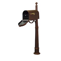 Berkshire Curbside Mailbox with Locking Insert and Ashland Mailbox Post
