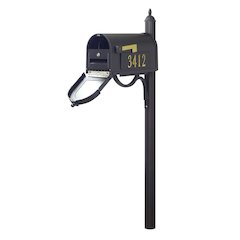 Berkshire Curbside Mailbox with Locking Insert and Richland Mailbox Post