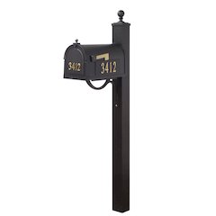 Curbside Mailbox with Front and Side Address Numbers and Springfield Mailbox