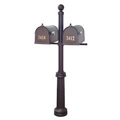 Curbside Mailboxes with Front Address Numbers and Fresno Double Mount Mailbox