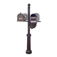 Curbside Mailboxes with Front Address Numbers, Locking Inserts