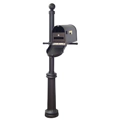 Berkshire Curbside Mailbox with Locking Insert and Fresno Mailbox Post