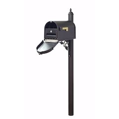 Berkshire Curbside Mailbox with Locking Insert and Albion Mailbox Post