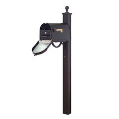 Berkshire Curbside Mailbox with Locking Insert and Springfield Mailbox Post