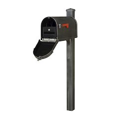 Berkshire Curbside Mailbox with Locking Insert and Wellington Mailbox Post
