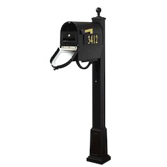Curbside Mailbox with Front and Side Numbers, Newspaper Tube, Locking Insert