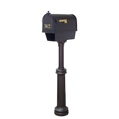 Curbside Mailbox with Newspaper Tube, Front Address Numbers and Bradford Mailbox
