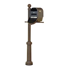 Curbside Mailbox with Newspaper Tube, Front Address Numbers, Locking Insert