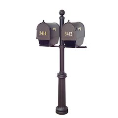 Curbside Mailboxes with Front Address Numbers, Newspaper Tube