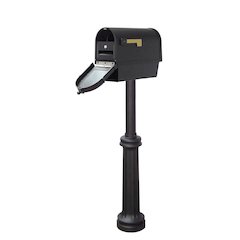 Curbside Mailbox with Newspaper Tube, Locking Insert and Bradford Mailbox Post