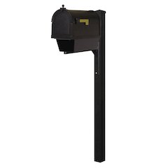 Berkshire Curbside Mailbox with Newspaper Tube and Wellington Mailbox Post