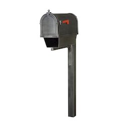 Berkshire Curbside Mailbox with Newspaper Tube and Wellington Mailbox Post