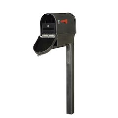 Curbside Mailbox with Newspaper Tube, Locking Insert and Wellington Mailbox Post