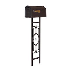 Classic Curbside Mailbox with Monogram Mailbox Post